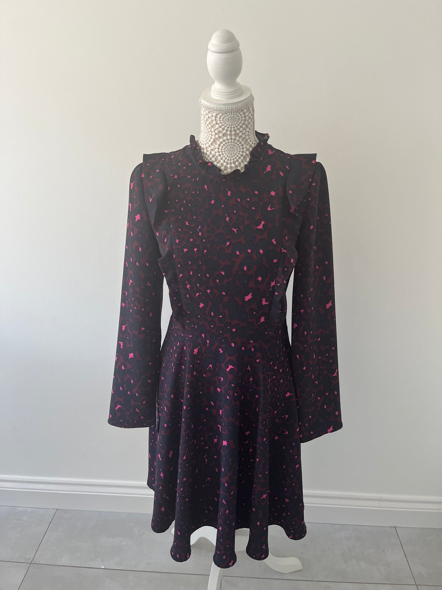 A Line Animal Print Dress