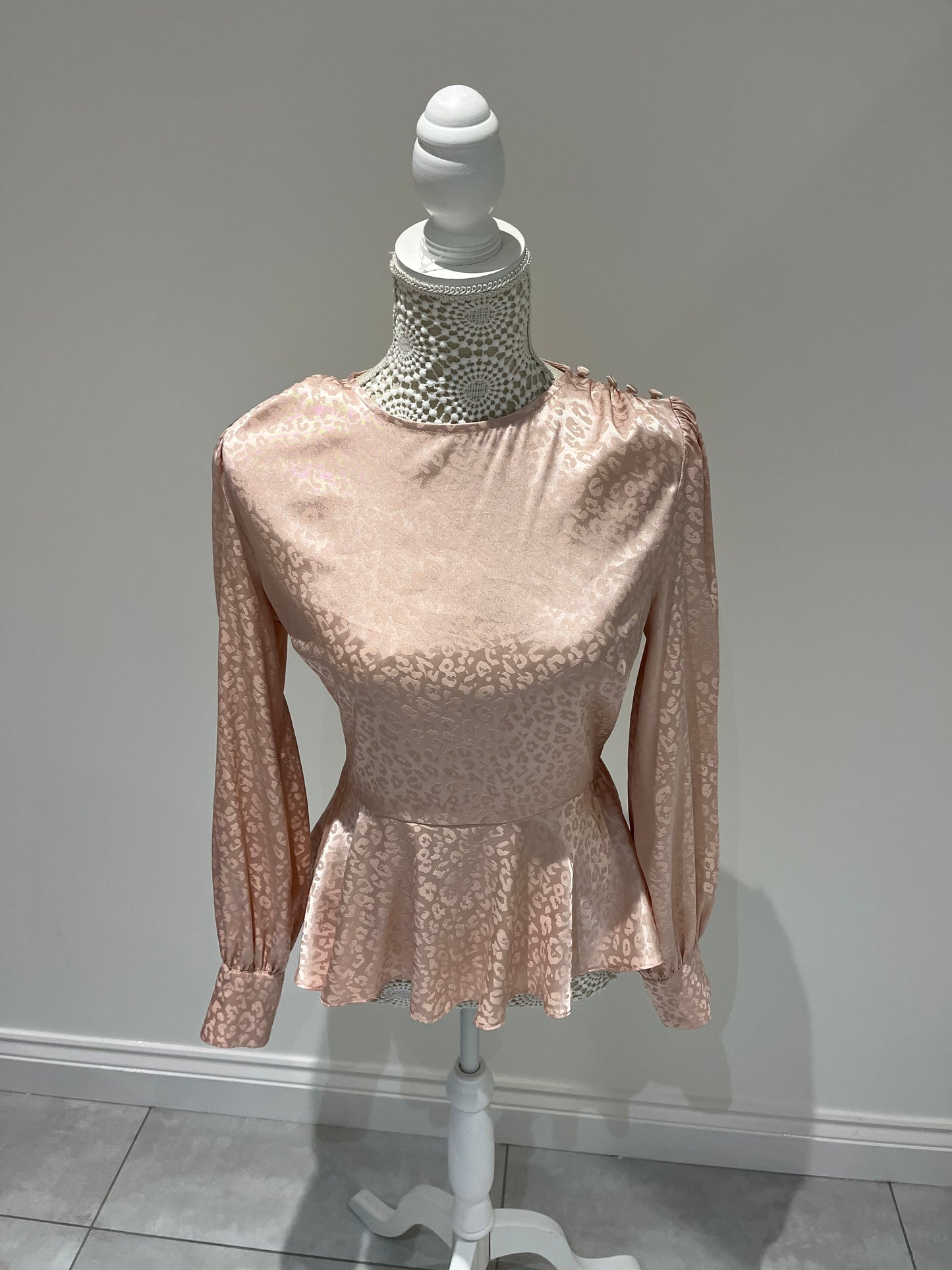 Blush Pink Peplum Blouse